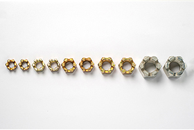 Type 2 hexagon slotted nut Q383 Q383B(GB9458) series